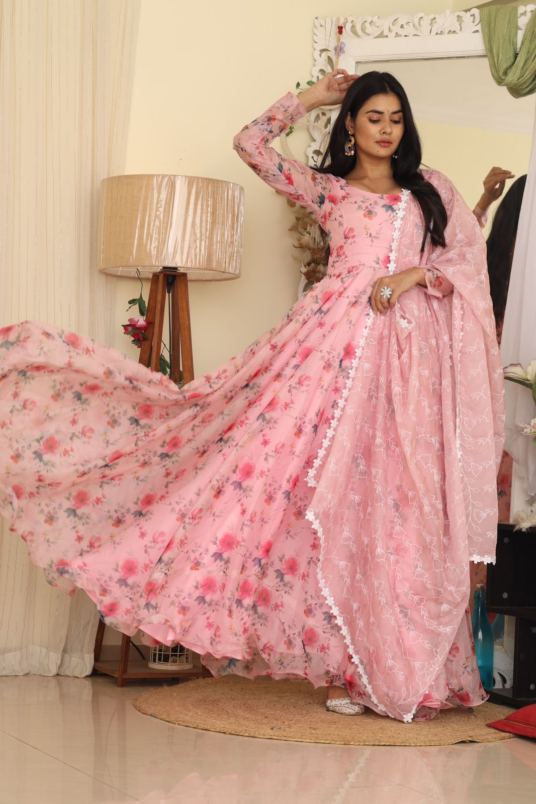 Fashion Designer Yankita Kapoor Wear Baby Pink Anarkali Gown